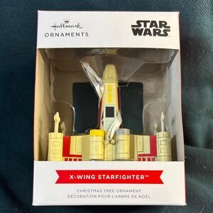 Hallmark Star Wars X-Wing Ornament with Red and Gold Accents